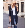 thumbnail image 6 of Ekouaer Robes for Women Waffle Knit Bathrobe Soft Lightweight Knee Length Loungewear, 6 of 7