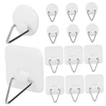 thumbnail image 6 of Pretyzoom 20pcs Plate Hanger For Wall White ABS With Self Adhesive Load Bearing Hardware For Homeowners, 6 of 8