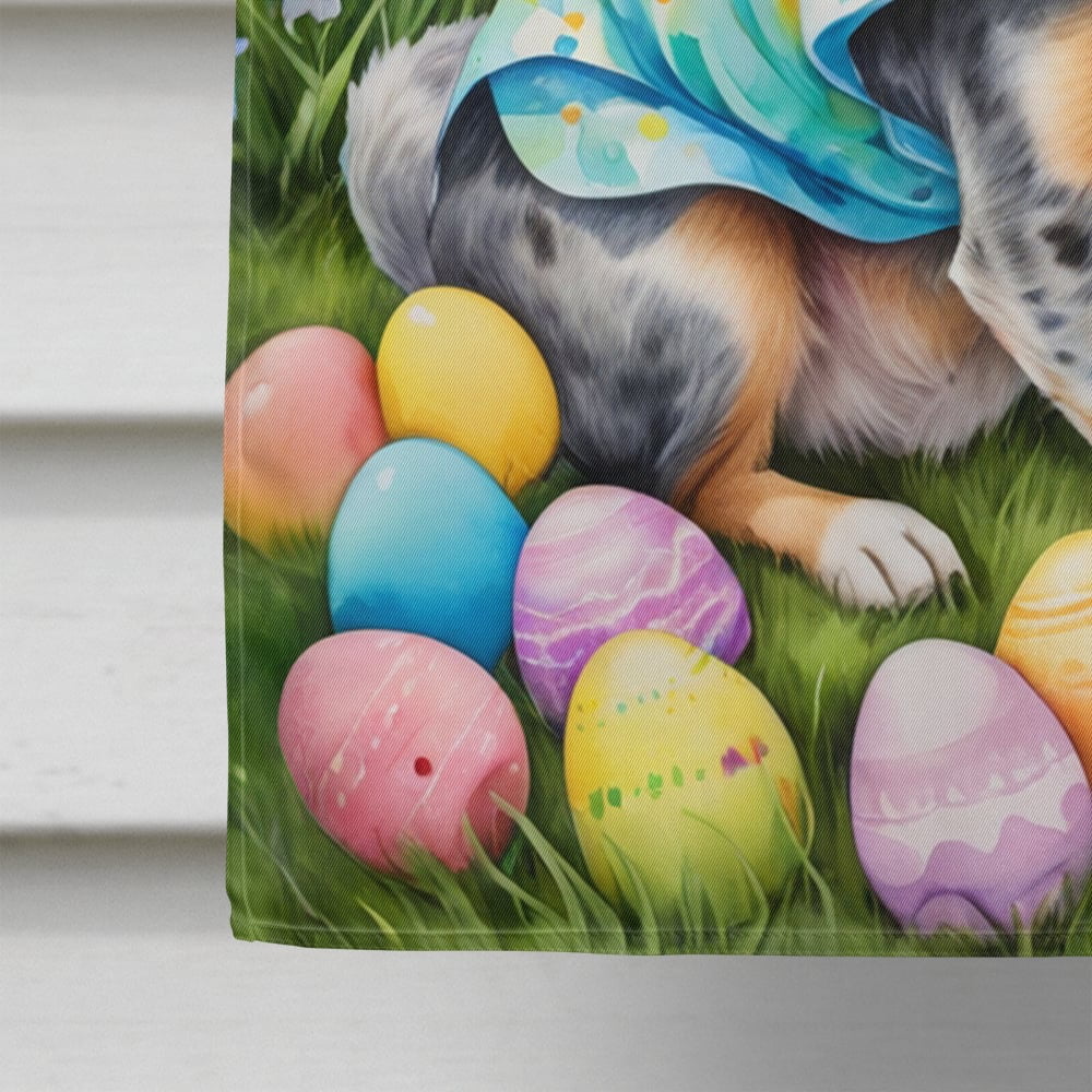 Australian Cattle Dog Easter Egg Hunt House Flag 28 in x 40 in