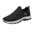 thumbnail image 2 of Men's Waterproof Hiking Shoes Slip On Walking Shoes Orthopedic Arch-Support Trainers - Lightweight Breathable Upper | Cushioned | Non-Slip Rubber Outsole | Outdoor Trail Black 42, 2 of 8