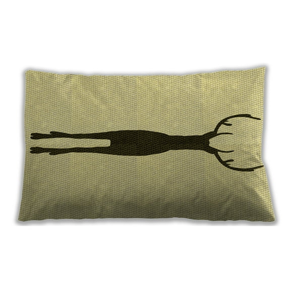Ahgly Company Patterned Indoor Rectangular Sun Yellow Lumbar Throw Pillow, 13 inch by 19 inch