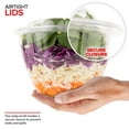 thumbnail image 4 of Stock Your Home 48oz Clear Plastic Salad Bowls with Lids Disposable (50 Pack) Large Takeout Container with Snap on Lid for Fruit Salads, Quinoa, Lunch and Meal Prep, Acai Bowl, To-Go Party Containers, 4 of 7