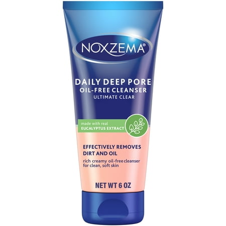 Noxzema Deep Pore Facial Cleanser Cream, Daily Face Cleansing for All Skin Types 6 oz SALE Today!