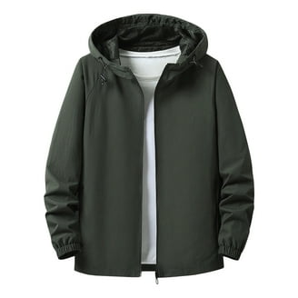 bbymog Jackets for Men fashion Patchwork Long Sleeve Zip Up Hooded
