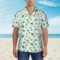 thumbnail image 2 of Xecao Pineapple print Hawaiian shirt - a stylish short-sleeve button-down for men, perfect for casual beach and tropical outings., 2 of 9