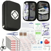 277 Pcs First Aid Kit Car Portable Emergency Kit Survival for Home Travel Outdoor Adventure Black AMORNING