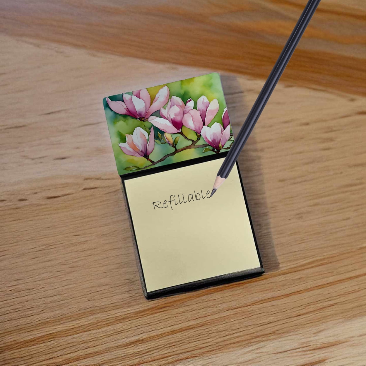 Mississippi Magnolia in Watercolor Sticky Note Holder 3.25 in x 5.25 in