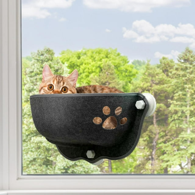 Cama colgante para gatos Yinane de ventana Gris claro
