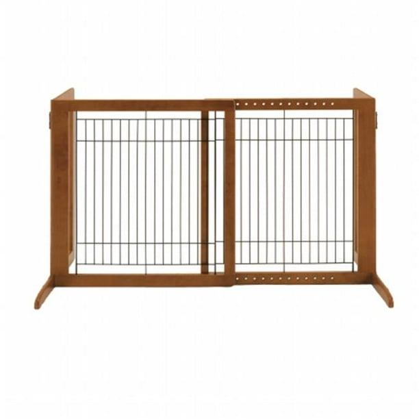 Richell Freestanding Dog Gate, Brown, 47.20"L x 23.60"W x 27"H