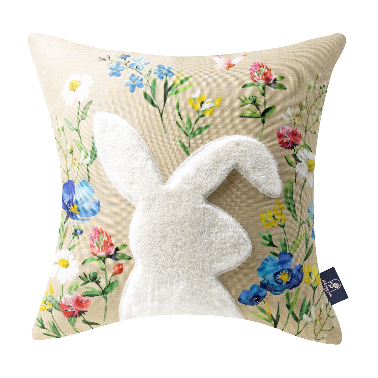 Coral Satin Pillowcase Small Pillows for Kids Easter Throw Pillow Covers  Cartoon Easter Bunny Eggs Decorative Pillowcase Cotton Pillow Cushion Case