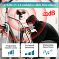 thumbnail image 4 of GreenCycle Two-Way Rechargeable Bike Alarm with Remote, Bike Alarm and Tracker,121dB Super Loud,4Volume Settings,984ft Wireless Range, for Ebike Motorcycle Bicycle Car Mobility Scooter Waterproof, 4 of 8