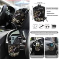 thumbnail image 5 of Jeiento Boho Mandala Car Seat Cover Split Covers Set Dragonfly Car Steering Wheel Cover Seat Belt Pads Trash Bin Air Vent Phone Holder Rearview Mirror Cover Cup Holder Wrist Key Chain 15 PCS, 5 of 7