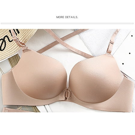 

TOWED22 Womens Bras Women s Wireless Lightly Lined Maternity Nursing Bra Floral Lace Beige