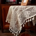 thumbnail image 3 of Square Doily Centerpieces Cotton Handmade Crochet Lace Table Cloth Doilies for Nightstand Protector, 3 of 9