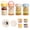 4 Sets (Cream, Blue, Yellow, Pink), variant on 16 Oz Glass Breakfast Containers 2 Sets (Cream, Yellow) For Meal Prep, Overnight Oats, Yogurt Parfaits