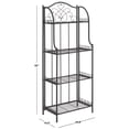 thumbnail image 3 of Safavieh Amaris Outdoor Iron 4 Tier Shelf, Black, 3 of 12