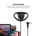thumbnail image 4 of Earpiece Headset, Listen Only Earpiece 3.5mm Unthreaded Plug Coiled Cord Clear Sound Comfortable Use D Shell  For, 4 of 8