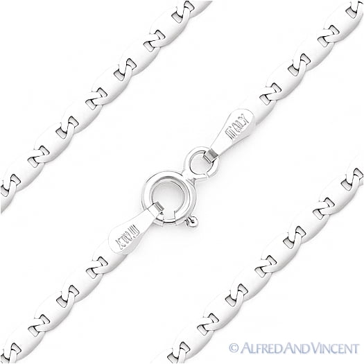 Flat Marina Mariner Link Chain Necklace in Sterling