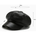 thumbnail image 2 of CoCopeaunts Newsboy Hats for Women Octagonal Cap Female Autumn Winter PU Leather Stylish Artist Painter Newsboy Caps Beret Hat, 2 of 7