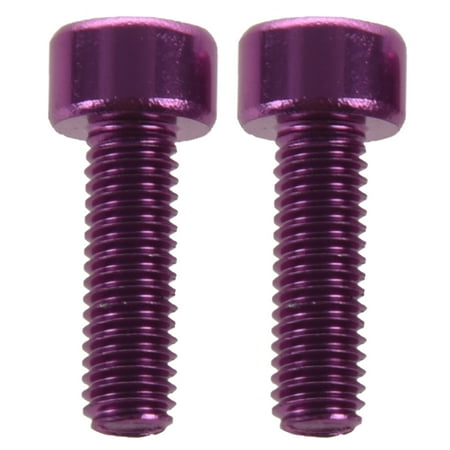 

1 Pair Bike Water Bottle Cage Bolts M5 Aluminium Alloy Hex Socket Tapping Screws Purple
