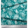 thumbnail image 3 of Soimoi Green Rayon Fabric Floral & Paisley Decor Fabric Printed Yard 42 Inch Wide, 3 of 3