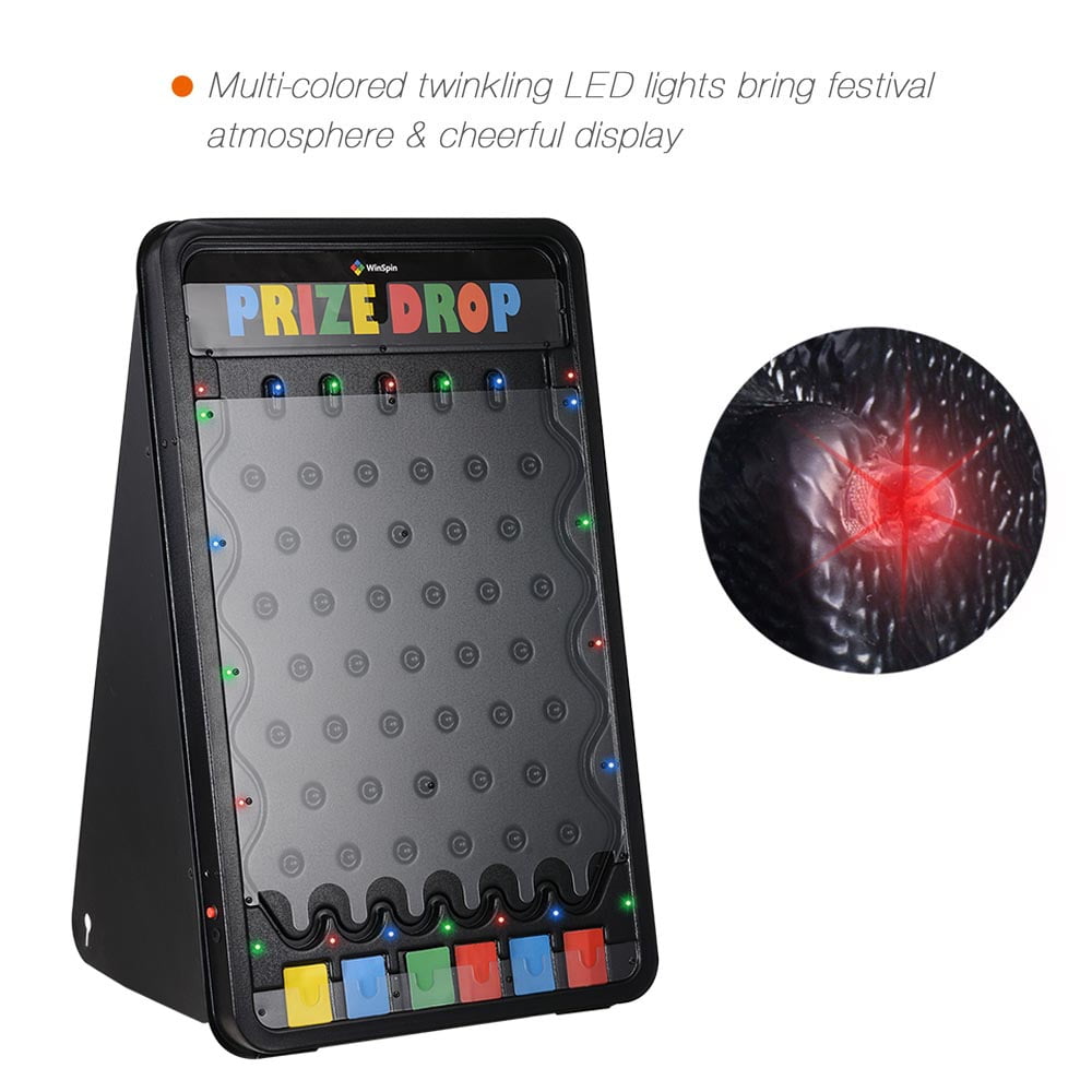 WinSpin 30x19" Medium Prize Drop w/ LED Light 10 Pucks Board Game Carnival Party