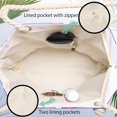 thumbnail image 4 of AOUNQ Large Beach Bags for Women Waterproof Tote Bag with Zipper Carry on Bag for Vacation Travel,Slippers, 4 of 6