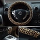thumbnail image 1 of Fiudx Funda de Volante de Leopardo, Antideslizante y Resistente Al Calor, con Fundas para Freno y Cambio de Marchas, Duradera y Fácil de Limpiar, Mejora El Interior Del Coche, Ajuste Universal, Tamañ, 1 of 2