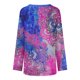 thumbnail image 5 of Pntutb Moda Mujer Cuello en V Camiseta de manga larga Otoño Impresión Blusa suelta tops Sudadera Pntutb Pntutb-5065, 5 of 5