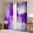 thumbnail image 2 of Manfei Abstract Watercolor Art Kitchen Curtains, Aesthetic Ombre Black Out Curtains Pack of 2 (42x63 Each), Purple White, 2 of 6