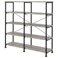 thumbnail image 4 of Analiese 63-inch 4-shelf Double Bookshelf Grey Driftwood, 4 of 9