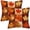 Printed Autumn Leaves Patchwork-inspired Style, variant on Autumn Leaves Pillow Covers 18x18 Set of 2 | Fall Decorative Cushion Cases | Maple Leaf Patchwork Pillowcases | Harvest Throw Covers for Sofa Living Room Bedroom Decor