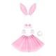 thumbnail image 2 of Conjunto de disfraz de conejito, diadema con orejas de conejo y cola para Halloween. Rosa, 2 of 9
