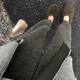 thumbnail image 1 of Pantalones Harley de terciopelo sueltos para mujer, ropa interior informal de punto con pierna ancha para otoño e invierno, estilo urbano, 1 of 4