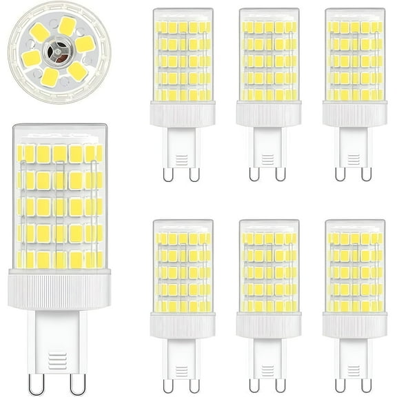 HIBIBUD G9 LED Bulb,Energy Saving 10W Bulb for Household Applications,Non-Dimmable,6-Pack