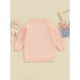 thumbnail image 4 of Suealasg Toddler Baby Girl Boy Knit Sweater Newborn Long Sleeve Crew Neck Letters Embroidery Knit Pullover Sweater Infant Girls Boys Easter Clothes 0-24 Months, 4 of 9