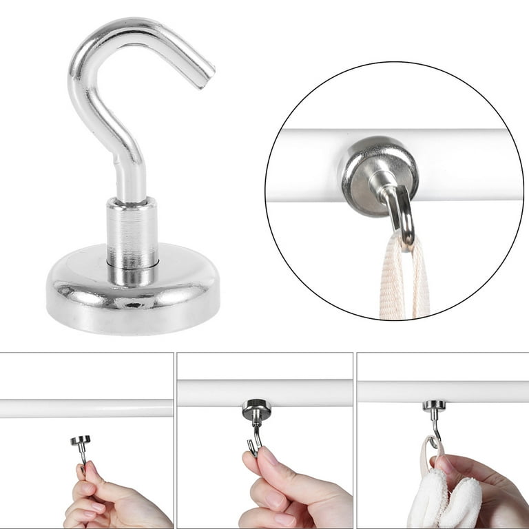 Willkey 4Pcs Magnetic Hooks,Heavy Duty Earth Magnets with Hook for Refrigerator, Extra Strong Cruise for Hanging, Magnetic Hanger for Cabins Walmart.com