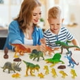 thumbnail image 3 of 17 Uds dinosaurio Animal modelo prehistóricas figuras decoración dinosaurio para enseñanza aprendizaje cumpleaños adultos Sunnimix Figuras de dinosaurios, 3 of 8