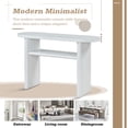 thumbnail image 3 of Elegant Minimalist Console Table with Rounded Edges and Sturdy Shelf, Side Table for Hallway, Entryway, Living Room, Antique White, 3 of 9