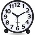 thumbnail image 1 of Silent Analog Alarm Clock,black Metal Large 3d Digits,non Ticking, 1 of 4