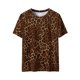 thumbnail image 4 of Ceisia Men's Slim Fit Warm Brown Gradient Leopard Print Round Neck Short Sleeve Casual T-Shirt (S-XXXL) Gifts, 4 of 9