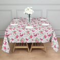 thumbnail image 3 of White Pink Butterfly Flower Pattern Square Tablecloth,Waterproof Square Table Cover,Wipeable Spillproof Washable Table Cover for Home Kitchen Party Decor 60"x60"(152x152cm), 3 of 6