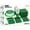 Emerald Green, variant on Exquisite 350 Piece Emerald Green Plastic Disposable Party Plates & Tableware Combo Set