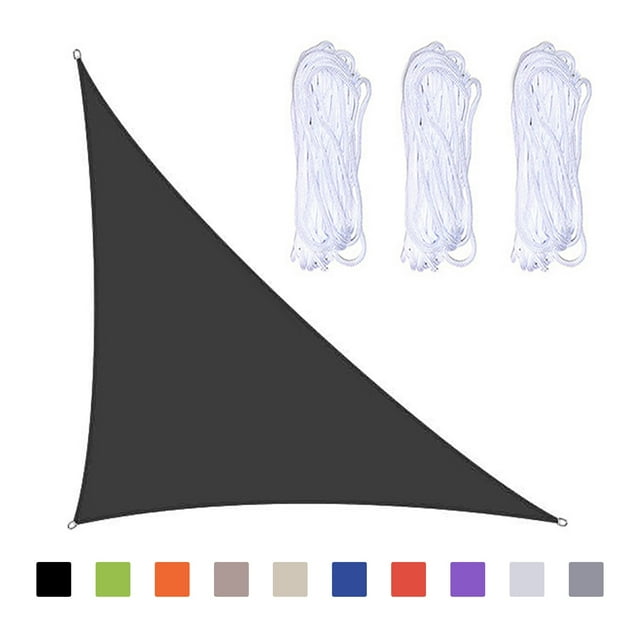 Triangle Sun Shade Sail Canopy Awning Cloth - UV Blockage, Water & Air Permeable, Outdoor Patio Garden Backyard