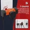 thumbnail image 3 of WarmHaven 3 Way Plug Adapter, 3 Plug Wall Adapter, 3 Prong, Grounded, 15A, 1875W, Multiple Plug Expander for Home, Outdoor, ETL Listed, Orange, 3PACK, 3 of 12