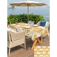 thumbnail image 5 of Outdoor Tablecloth with Umbrella Hole for Patio/Picnic/Party/Camping, Yellow Palm Tree Summer Waterproof Table Cloth Rectangle Table Cover Washable, Beach Tropical Botanical Coastal (60"x 120"), 5 of 9