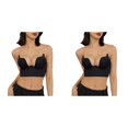 thumbnail image 1 of (2-Pack) Rinsvye Women Solid Low Back Women Bra Set and Underwear Plus Bras Underwired U Shape Womens Bras Comfortable Packs Backless Bras Multiple Convertible Mesh Sports Bra Straps Underwire Bra, 1 of 9