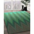 thumbnail image 2 of Ahgly Company Indoor Rectangle Patterned Medium Forest Green Area Rugs, 5' x 7', 2 of 6