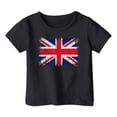thumbnail image 3 of WOYY Toddler Boys T Shirt British Flag Printed Short Sleeve T-Shirt, Black, 3 of 3
