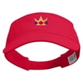 thumbnail image 5 of Mario Princess Crown Embroidered Pro Style Cotton Twill Washed Visor - Red OSFM, 5 of 5